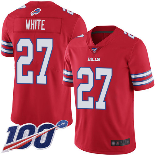 Men Buffalo Bills #27 Tre Davious White Limited Red Rush Vapor Untouchable 100th Season NFL Jersey->buffalo bills->NFL Jersey